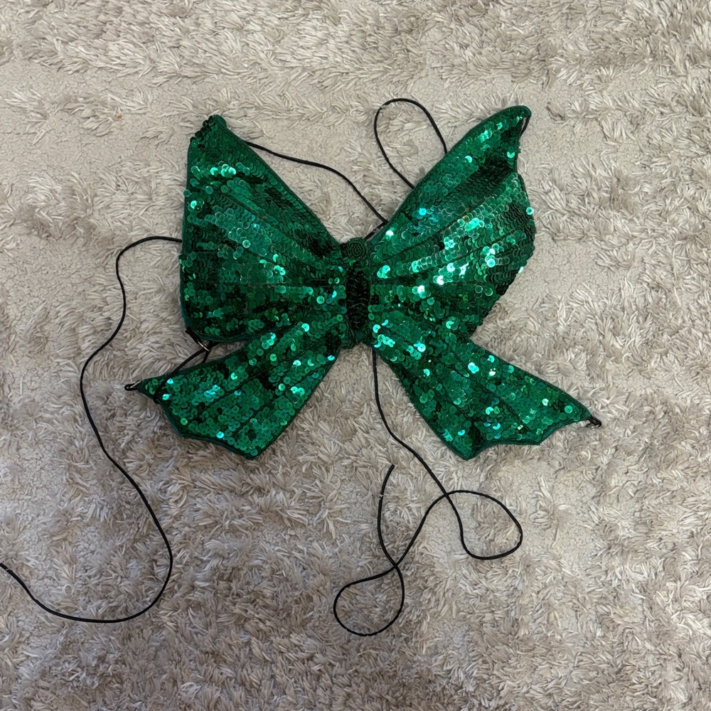 Green Sequin Butterfly Top